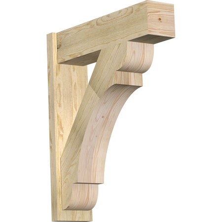 Ekena Millwork Olympic Block Rough Sawn Outlooker, Douglas Fir, 8"W x 30"D x 36"H OUT08X30X36OLY05RDF